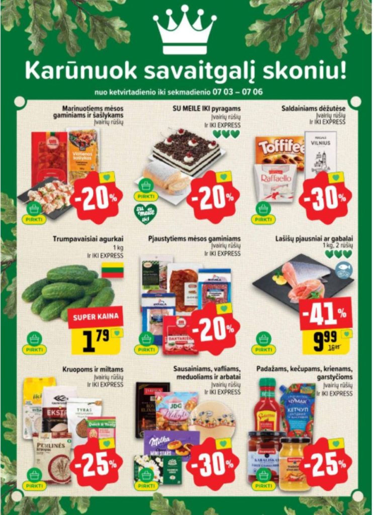 27 sav. savaitgalio akcijos IKI