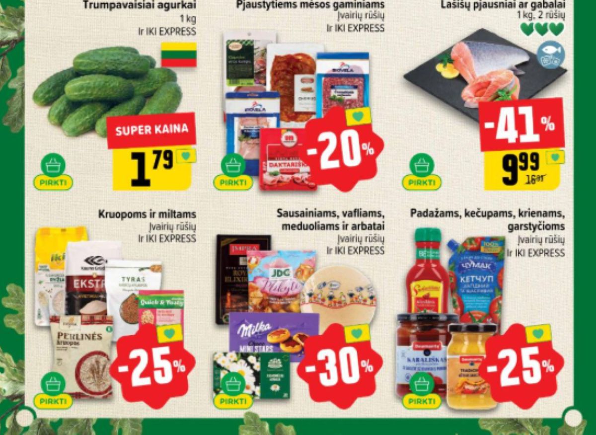 LIDL: Nektarinai – 60 %, MAXIMA: Aliejui – 50 %. IKI – 27 savaitės (2025.07.03–07.06) geriausios savaitgalio nuolaidos
