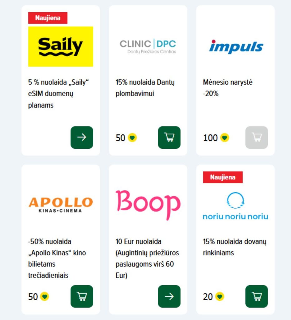 IKI lojalumo taškai – prekės, prizai ir nuolaidos