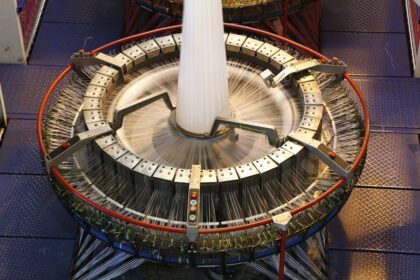 an overhead view of a circular machine