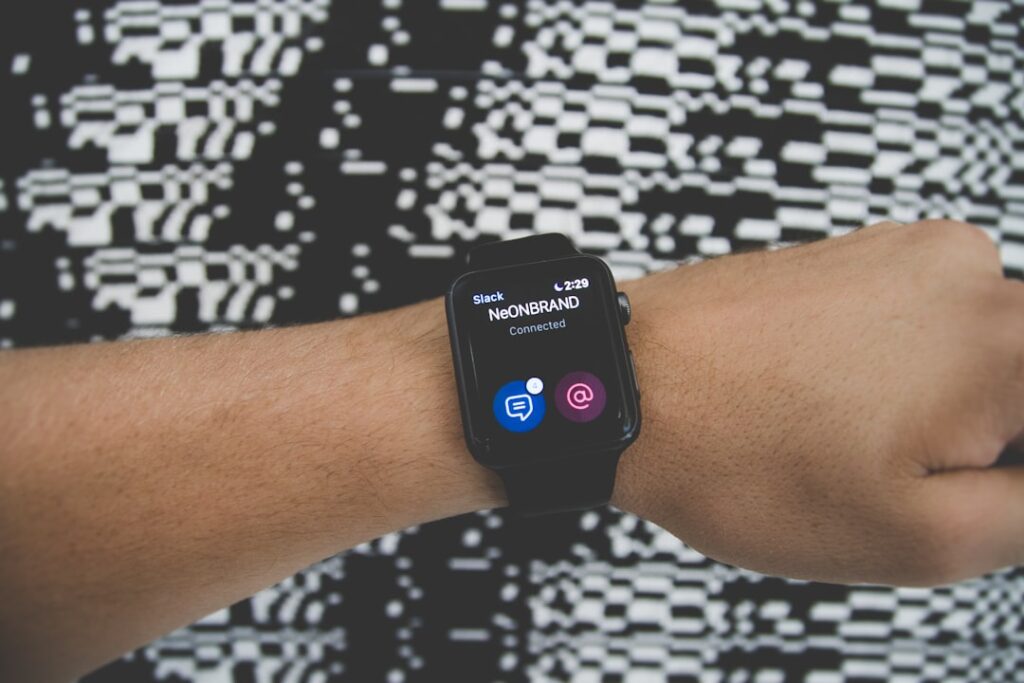 black smartwatch