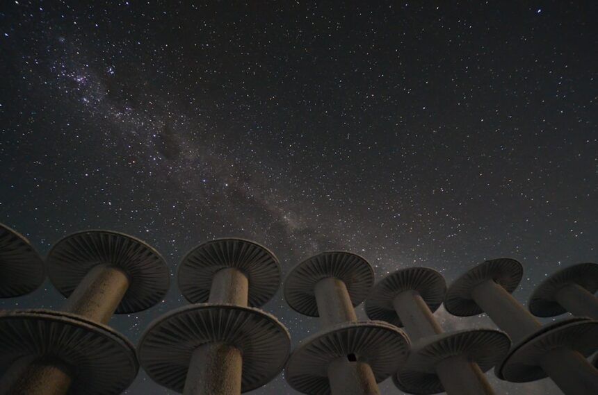 the night sky is filled with stars and stars