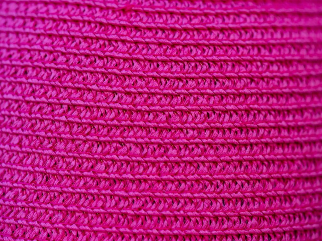 Close-up of a textured pink fabric