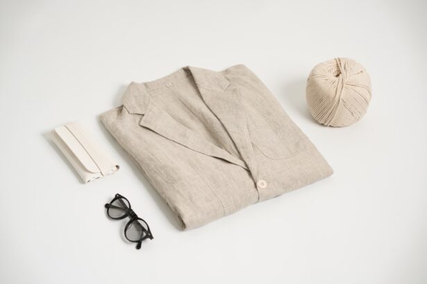 a pair of glasses, a ball of yarn, a pair of sunglasses, and