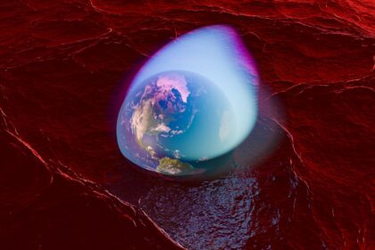 A picture of the earth as seen from space