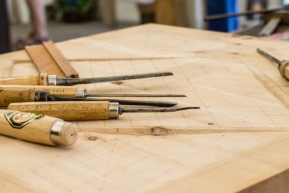 hand tools on top of table